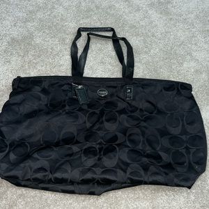 Black COACH tote bag